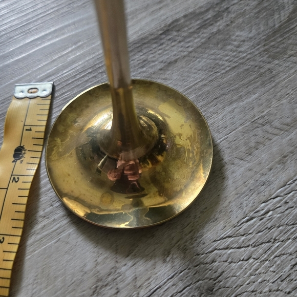 Solid Brass Candlestick Holder Vintage Christmas Decor Farmhoue - Picture 6 of 7